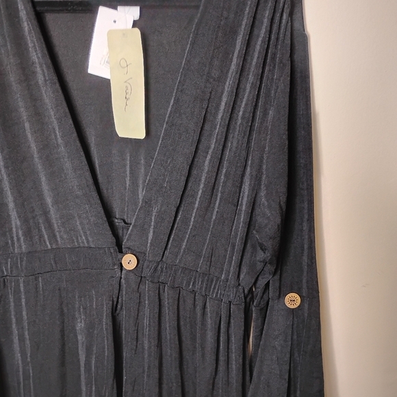 NWT J Valdi Plunge Bell-Sleeve Swim Cover-Up Dress XL Beach To Brunch - Picture 4 of 6